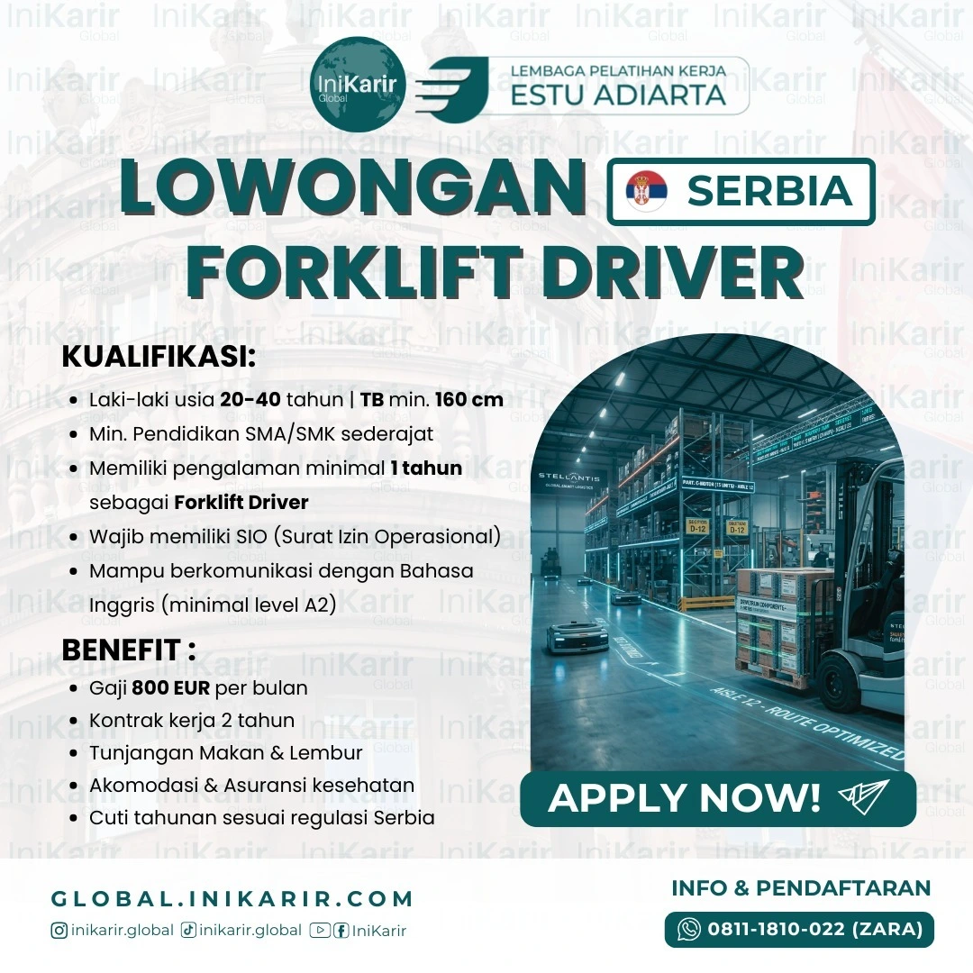 Lowongan Forklift Driver Serbia